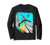 Parkour Urban Freerun City Jump Gradient Athlete Novelty Long Sleeve T-Shirt