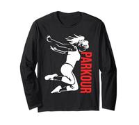 Parkour Women Aesthetic - Visual Flow Creative Movement Long Sleeve T-Shirt