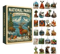 Parks Advent Calendar 2025, 24 Days Christmas Countdown Calendar with 24 Legendary Landscapes And Wildlife, Countdown Surprise Gifts for Explorers, And Nature Lovers,1Pcs
