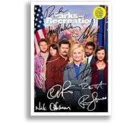 Parks And Recreation Cast Signed Autograph A4 Poster Photo Print & Rec TV Show Series Season Framed DVD Boxset Memorabilia Gift (A3 Poster only)