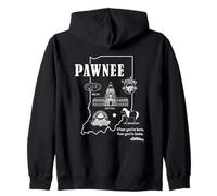 Parks And Recreation Pawnee Indiana Icons Zip Hoodie