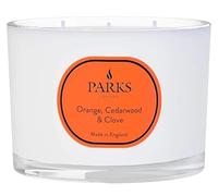 PARKS London Orange, Cedarwood & Clove 3-Wick Candle, White, 380g