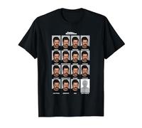Parks & Recreation Many Faces of Ron T-Shirt, Men, Black, Medium