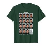 Parks & Recreation Many Faces of Ron T-Shirt, Men, Dark Green, Large