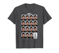 Parks & Recreation Many Faces of Ron T-Shirt, Men, Dark Heather Grey, 4X-Large