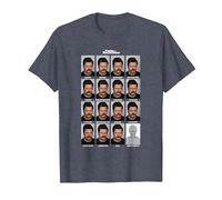 Parks & Recreation Many Faces of Ron T-Shirt, Men, Heather Blue, Small