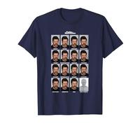 Parks & Recreation Many Faces of Ron T-Shirt, Men, Navy Blue, Small