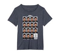 Parks & Recreation Many Faces of Ron T-Shirt, Women's Plus, Heather Blue, 5X