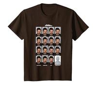 Parks & Recreation Many Faces of Ron T-Shirt, Youth, Brown, Small