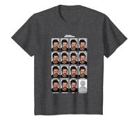 Parks & Recreation Many Faces of Ron T-Shirt, Youth, Dark Heather Grey, X-Small