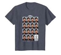 Parks & Recreation Many Faces of Ron T-Shirt, Youth, Heather Blue, Small