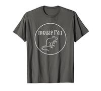 Parks & Recreation Mouse Rat Faded One Color Logo T-Shirt, Men, Asphalt Grey, 6X-Large