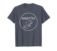 Parks & Recreation Mouse Rat Faded One Color Logo T-Shirt, Men, Heather Blue, Large