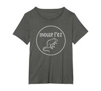 Parks & Recreation Mouse Rat Faded One Color Logo T-Shirt, Women's Plus, Asphalt Grey, 3X