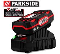 Parkside 20V lithuim ion 2Ah Battery (PAP 20 B1) & 60 min Charger (PLG 20 C1) 65W 2.4A With Cell Balancing for longer battery life and increased lefespan