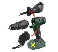 Parkside 20V Cordless 3in1 Multi Function Combi Tool Drill Sabre Saw Sander,3-in-1: Drill, Sabre Saw and Multi-Tool Withouth Battery and Charger