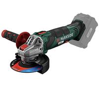 Parkside 20V cordless angle grinder, for cutting metal, concrete or tiles, 3-position handle with non-slip soft Grip, for commercially available discs up to 125 mm Ø, without battery & charger