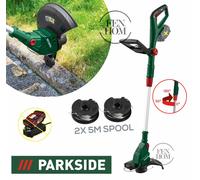 Parkside 20V Cordless Grass Trimmer Garden String Strimmer Flexible - BARE UNIT