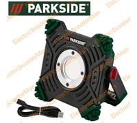 Parkside 20W Cordless COB LED Work Light IP65 SOS Signal Red Flashing USB Port