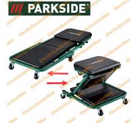Parkside 2in1 Car Creeper & Stool Roller 150kg Foldable Sturdy Padded Seat