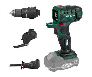 Parkside 3in1 Multi Function Combi Tool, Drill Sabre Saw Sander, 20V Come with Battery and Charger