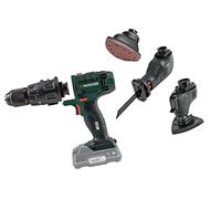 Parkside 4in1 20V Cordless Combination Tool Drill/Driver, Multi-Sander, reciprocating Saw and Multifunctional Device Quick, Tool-Free Attachment Change with Battery & Quick Charger