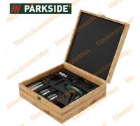 Parkside 4V Cordless 22 Pieces Screwdriver Wood Box Set with BBQ Accessories,NEW