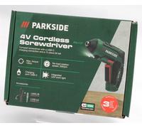 Parkside 4V Cordless Screwdriver Set With 15 Bit & USB-C Cable LED Work Light
