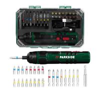 Parkside 4V Cordless Rod Screwdriver Set + Case Bits Holder USB Cable