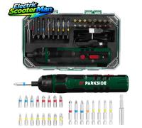 Parkside 4V Cordless Rod Screwdriver Set + Case Bits Holder USB Cable