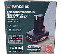 Parkside Battery PAPK 12 B3, 12 Volt, 4 Ah Battery Compatible with All Devices from The Parkside X 12 V Team Series