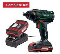Parkside Cordless Impact Driver - Complete Kit with 2.0Ah Battery & Charger - UK