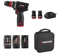 Parkside Performance 12V Cordless Drill Driver Starter Set - 43 Pieces