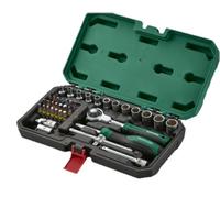 Parkside Socket Set With Swivel Head Ratchet Handle - 39 Piece Set