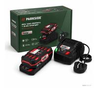 Parkside 20V lithuim ion 2Ah Battery (PAP 20 B1) & 60 min Charger (PLG 20 C1) 65W 2.4A With Cell Balancing for longer battery life and increased lefespan