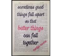 Parksmoonprints Marilyn Monroe Print Vintage Dictionary Page Wall Art Picture Famous Quote