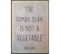 Parksmoonprints Roald Dahl Quote Print Vintage Dictionary Page Wall Art Picture Funny Kitchen