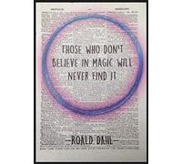 Parksmoonprints Roald Dahl Quote Print Vintage Dictionary Page Wall Art Picture Magic Quirk Wall Art Motivational Quote Inspirational Good Thoughts Friendship Gift Best Friends Love