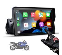 PARKVISION 5-Inch Wireless Motorcycle Sat Nav Motorbike Carplay Screen Compatible with Apple CarPlay & Android Auto - Waterproof Touchscreen, Portable