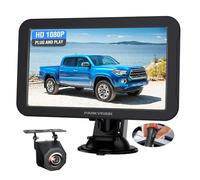 PARKVISION 7 Inch Wired Reversing Camera Kit, Universal Waterproof Rear Parking Camera for Car, Van, Truck, SUV, Motorhome, Caravan, Trailer, Bus