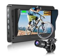 PARKVISION Bike Camera Mirror with 4.3" 1080P HD Rear View Screen Cycle Camera with Night Vision & Adjustable Handlebar Mount - Rechargeable, Easy Fit for Road, Mountain