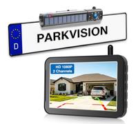 PARKVISION Solar Wireless Reversing Camera Kit, Reverse Cam with 5" Monitor | DIY Installation, Clear Image, 5000mAh Battery, IP68 Waterproof, 2.4GHz Digital, Fit for Cars, SUVs, Small Pickups