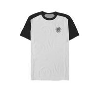 Parkway Drive - Glitch Logo White/Black Raglan - T-Shirt - white - L - 100% Cotton L