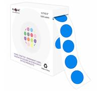 PARLAIM 1/2 Inch Round Permanent Color-Code Dot Stickers,1000 per Roll dots Label Dispenser Box,Bright Blue Color Coding Circle Stickers(Blue)