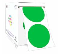PARLAIM 2” Color Coding Labels Circle Dot Stickers,500 per Roll Round Permanent Adhesive Color Coding Dot Stickers for Inventory Office Home (Green)