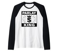 Parlay King Sports Betting Gambling Odds DFS Moneyline Over Raglan Baseball Tee