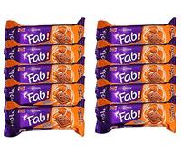 Parle Hide & Seek Orange Fab Biscuits 112g (Pack of 10) - Crispy & Crunchy Tea Time Sandwich Biscuit Bars - Orange Cream Filled Biscuits for Snacks - Delicious Cracker Cookies for Kids