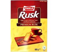 Parle Premium Rusk 600g Light, Crisp and Delicious Toast with Real Cardamom Perfect Tea-Time Snack No Artificial Flavors Ideal for Breakfast & Snacking Product From India (Pack of 2)
