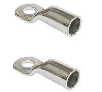 Parlex 2X 150mm² 16.5mm M12 E-Cu Tin/Copper Tube Terminal Cable Crimp Lugs Eyelet End