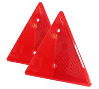 PARLEX 2x Red Triangle Reflectors 157mm E2 Certified Hazard Warning for Gate Driveway